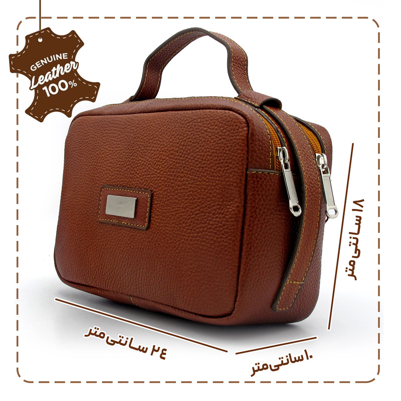 کیف دستی مردانه مدل چرم طبیعی کد FTH150F