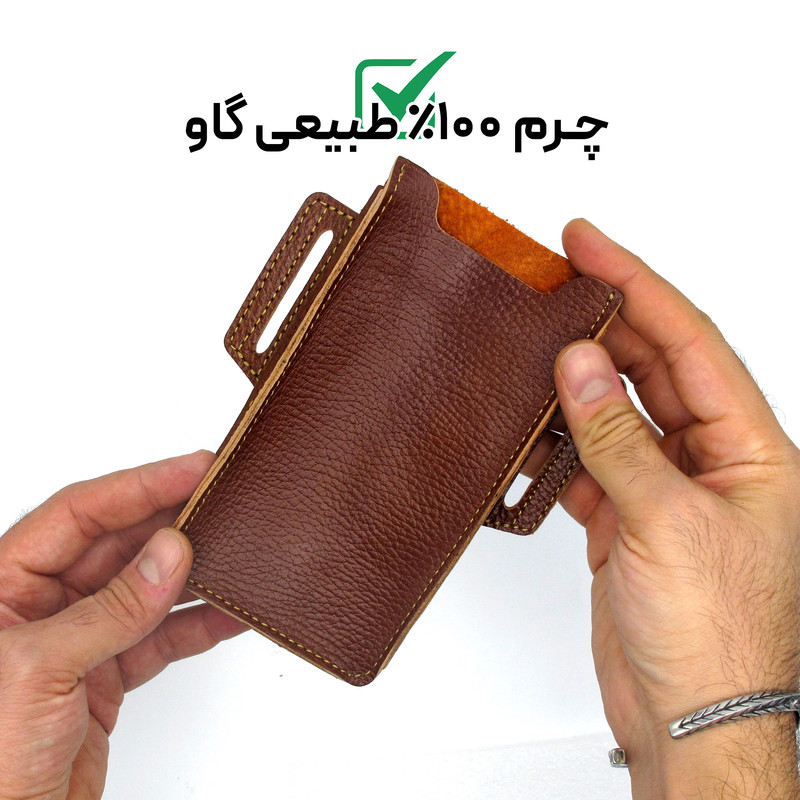 کیف مدل کمری چرم طبیعی کد FTH-M2F مناسب برای گوشی موبایل سایز 6.5 اینچ