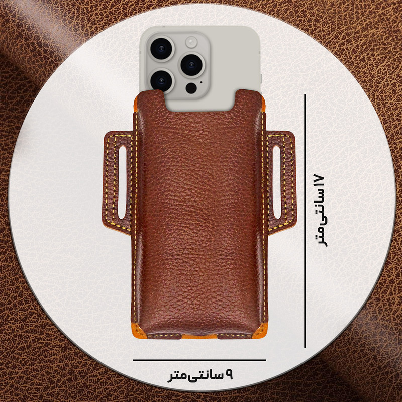 کیف مدل کمری  چرم طبیعی کد FTH-M1F مناسب برای گوشی موبایل سایز 6.5 اینچ