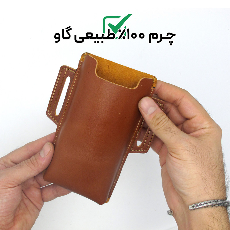 کیف مدل کمری چرم طبیعی کد FTH-M1S مناسب برای گوشی موبایل تا سایز 7 اینچ