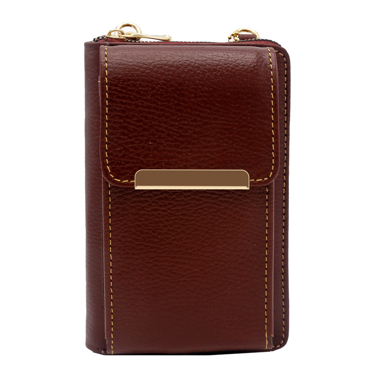 کیف دوشی زنانه مدل چرم طبیعی کد 117F