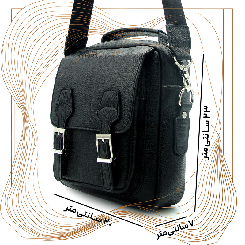کیف رودوشی مردانه مدل چرم طبیعی کد FH127F
