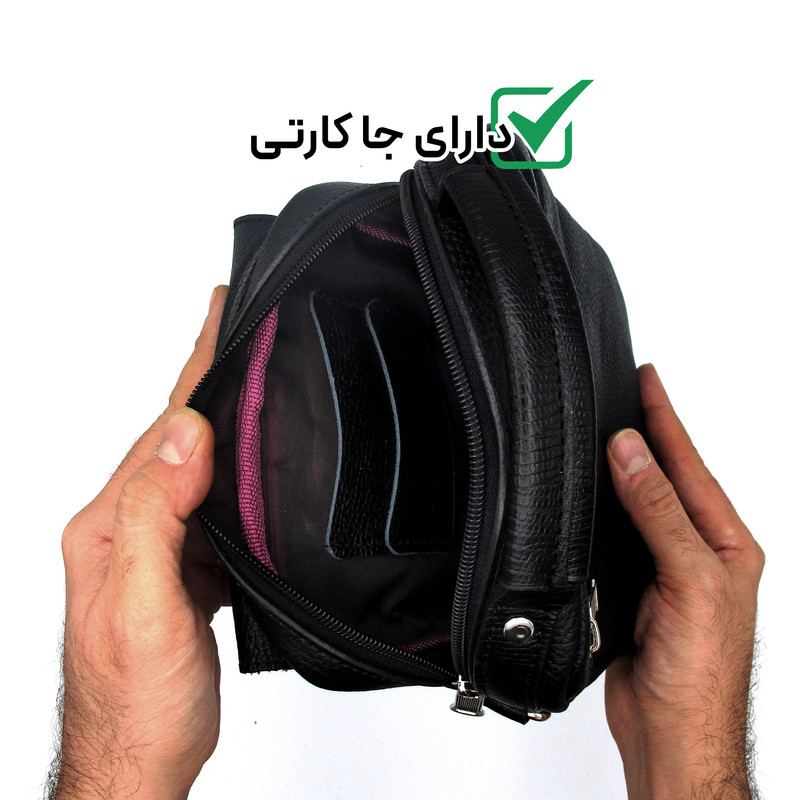 کیف رودوشی مردانه مدل چرم طبیعی کد FH127F