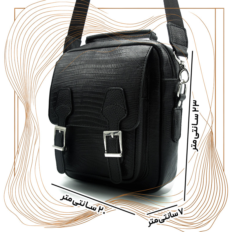 کیف رودوشی مردانه مدل چرم طبیعی کد FTH127L