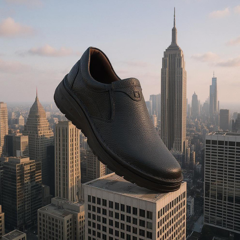 کفش روزمره مردانه مدل چرم طبیعی کد EASE - BLK