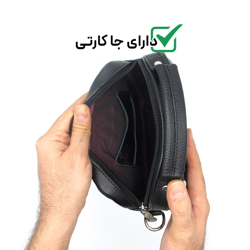 کیف رودوشی مردانه مدل چرم طبیعی کد FH128L