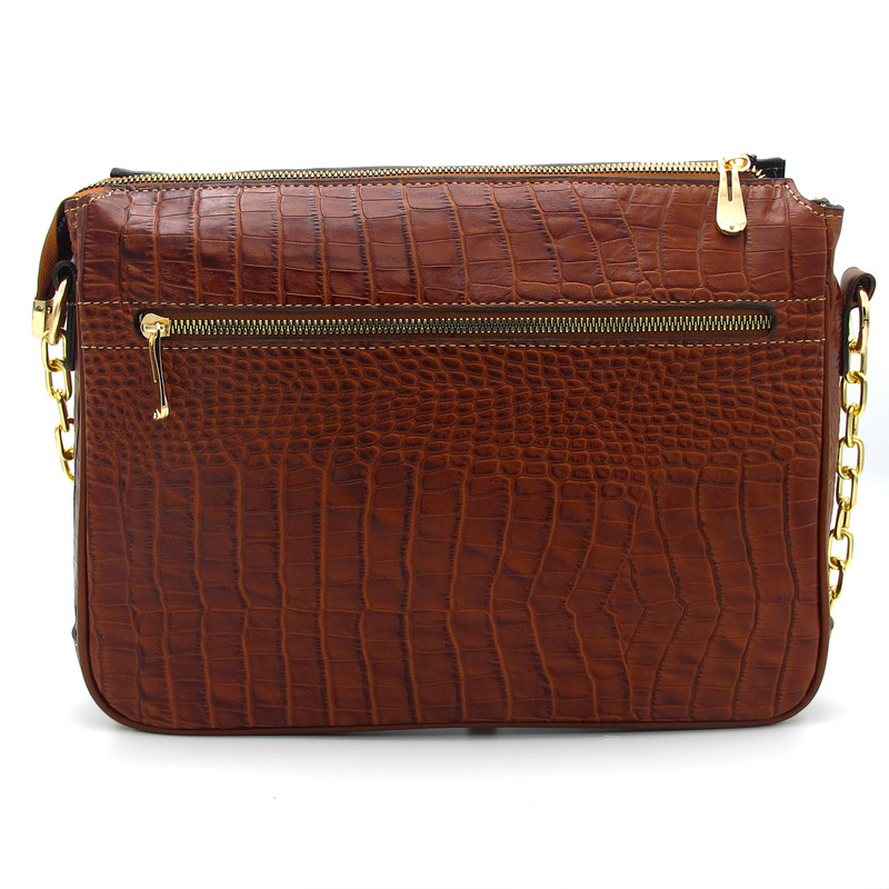 کیف رودوشی زنانه مدل چرم طبیعی کروکو FTH131