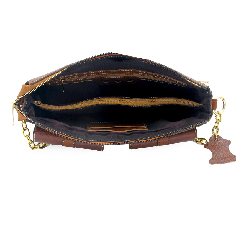 کیف رودوشی زنانه مدل چرم طبیعی کروکو FTH131