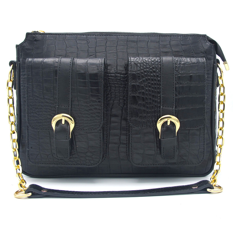 کیف رودوشی زنانه مدل چرم طبیعی کروکو FTH131