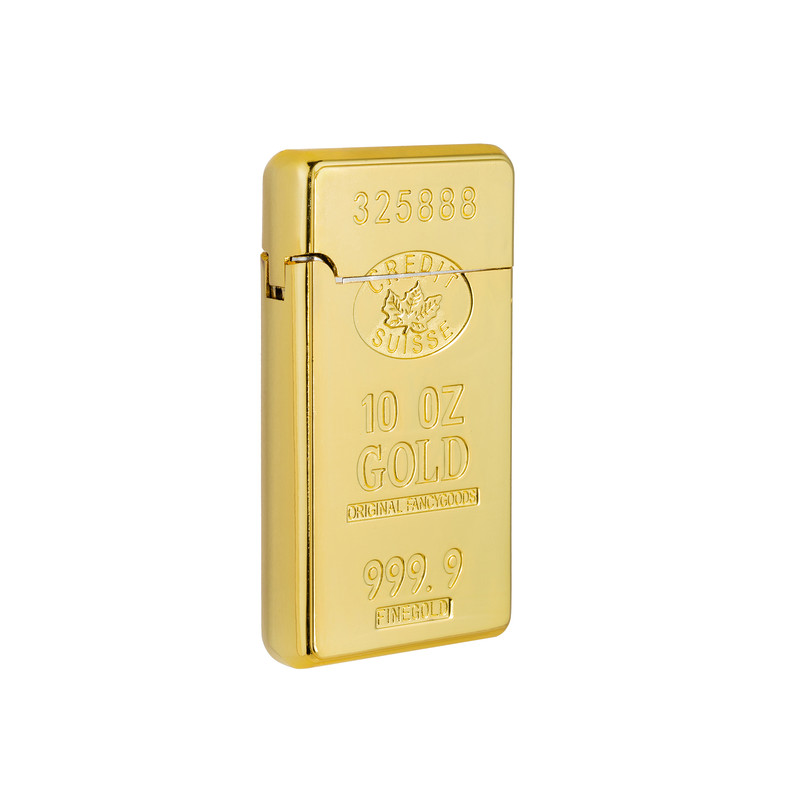 فندک گازی آلتین هنر مدل آبکاری طلا طرح شمش طلا