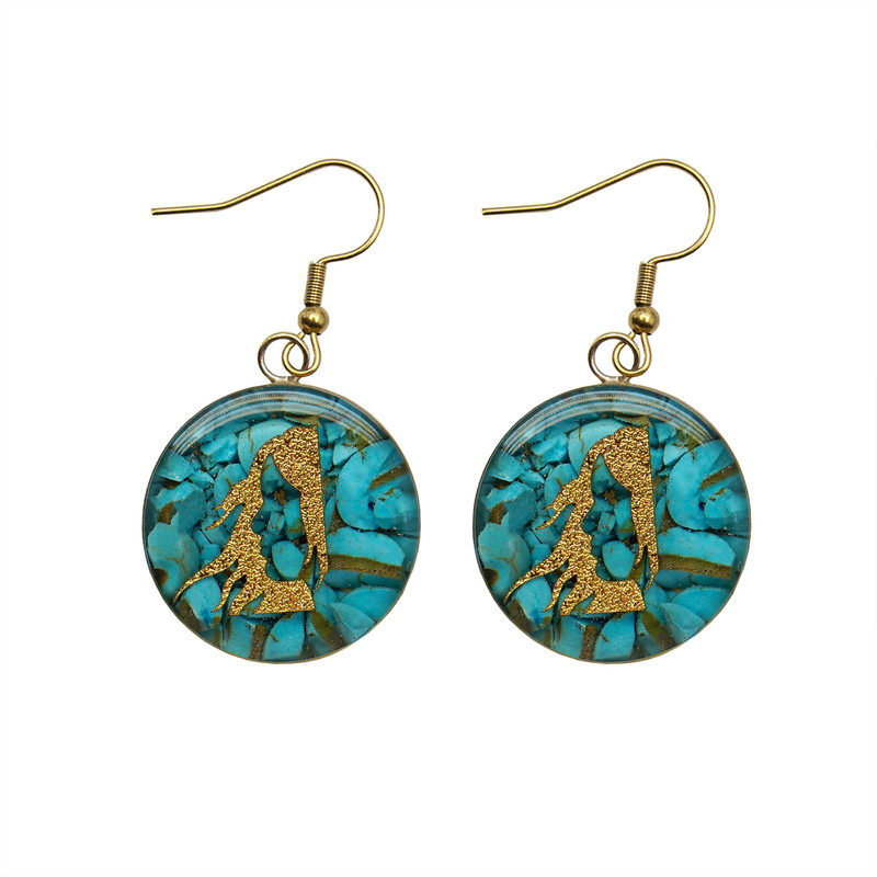 گوشواره زنانه آلتین هنر مدل ماه شهریور