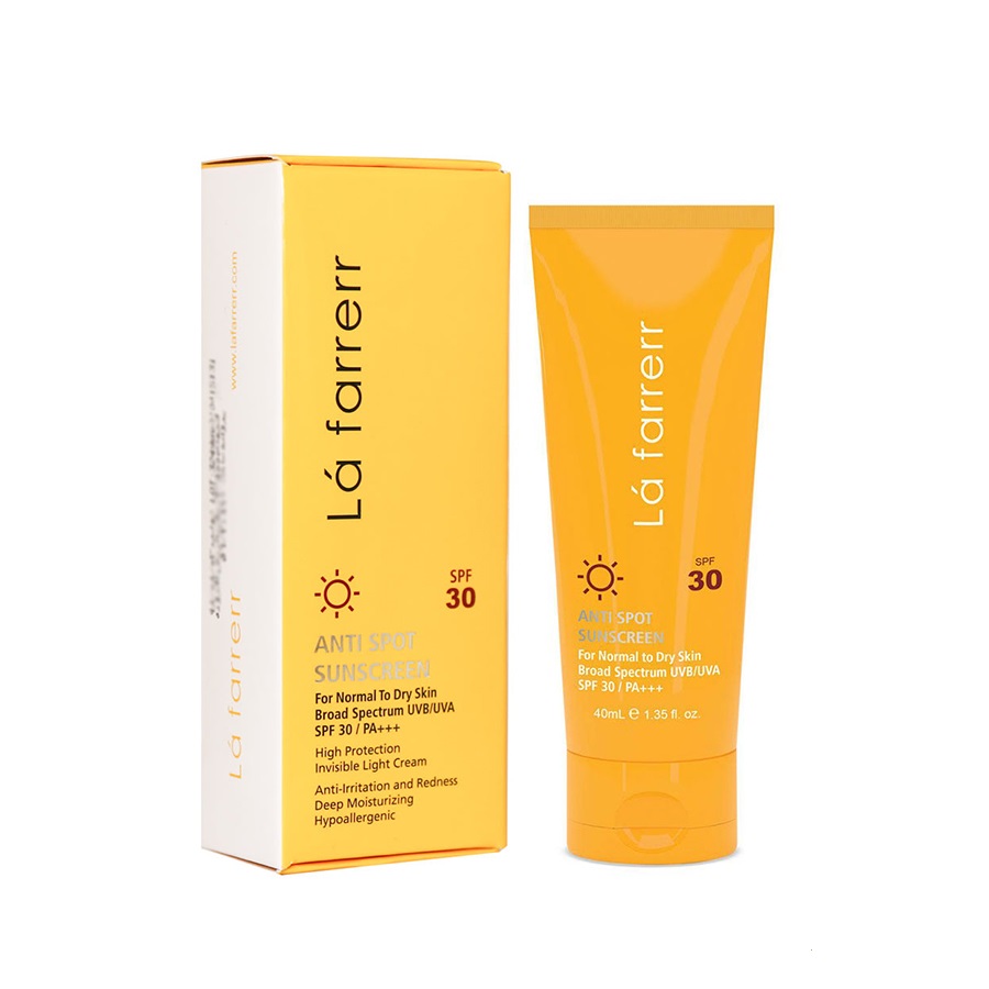 ضدآفتاب و ضدلک بیرنگ پوست خشک و معمولی لافارر