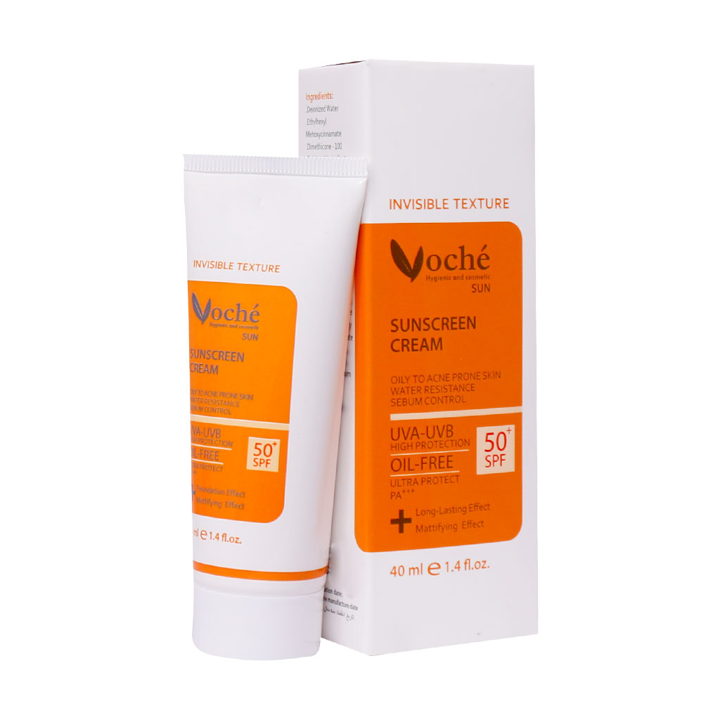 ضدآفتاب بیرنگ پوست چرب وچه