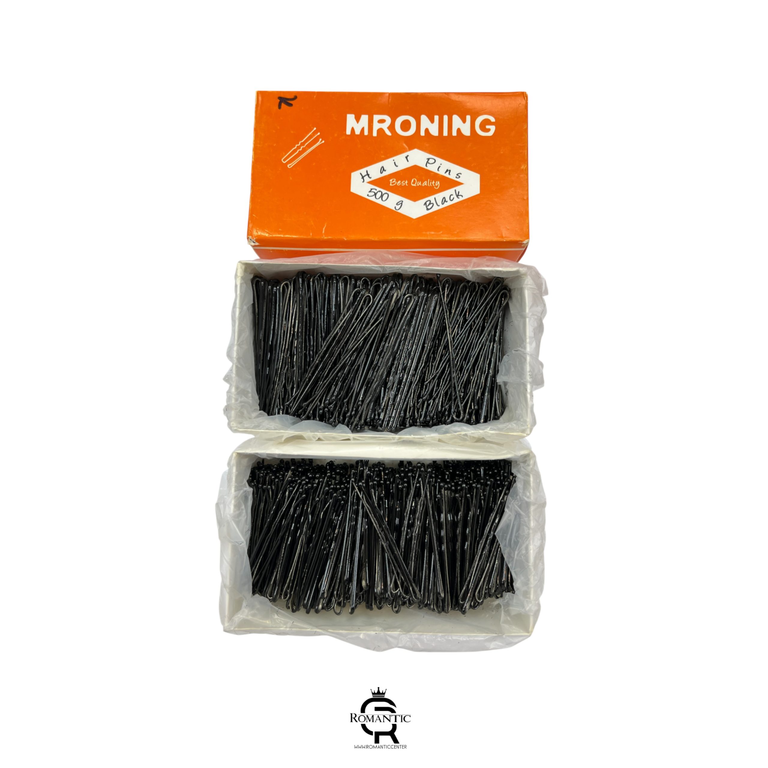 گیره مشکی شنیون نیم کیلویی جعبه نارنجی