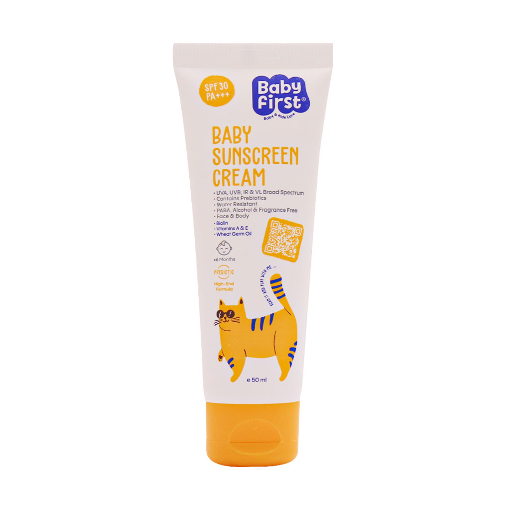 کرم ضدآفتاب کودک spf30 حاوی پری بیوتیک بیبی فرست