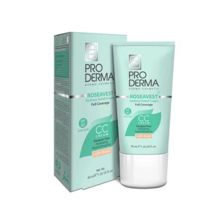 ccکرم پوشاننده و مرطوب کننده رنگی پوست معمولی و حساس spf40 پرودرما