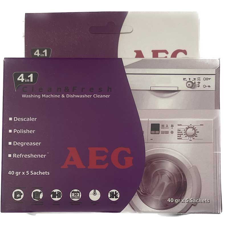 پودر جرم گیر ماشین ظرفشویی و لباسشویی آاگ بسته 5 عددی