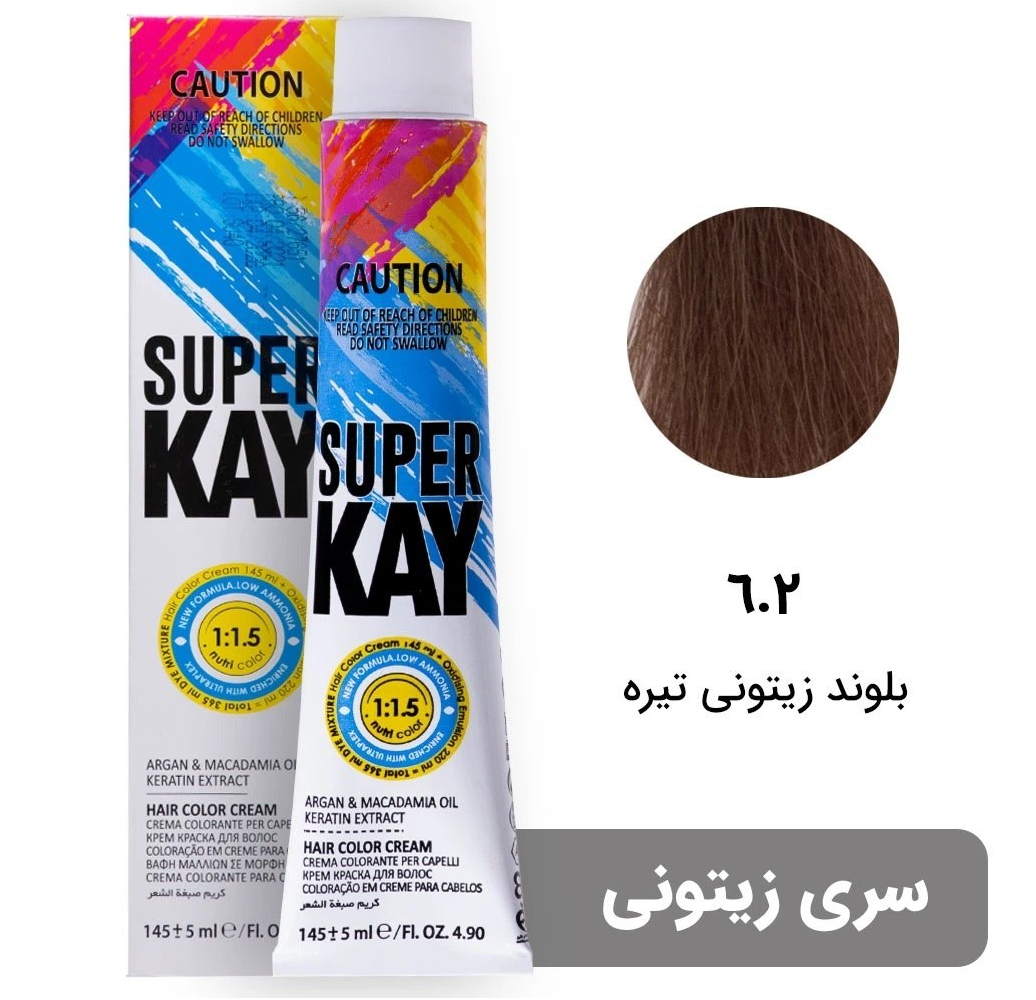 رنگ موی بدون آمونیاک سوپرکی 6.2