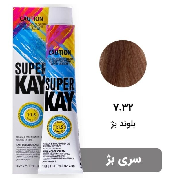 رنگ موی بدون آمونیاک سوپرکی7.32