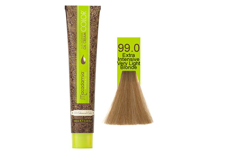 رنگ موی ماکادامیا (Macadamia) شماره 99.0 حجم 100 میلی‌لیتر رنگ بلوند خیلی روشن