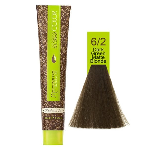 رنگ موی ماکادمیا شماره 6.2 حجم 100ml رنگ بلوند زیتونی تیره