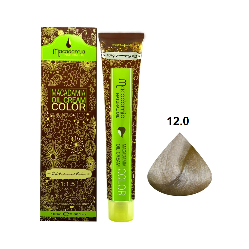 رنگ مو ماکادامیا شماره 12.0 رنگ بلوند ویژه حجم 100 میل