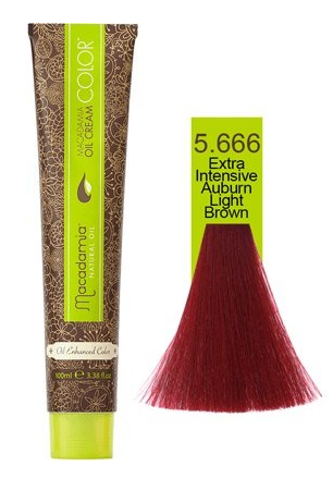 رنگ مو ماکادامیا شماره 5.666 رنگ قرمز شاه بلوطی روشن قوی