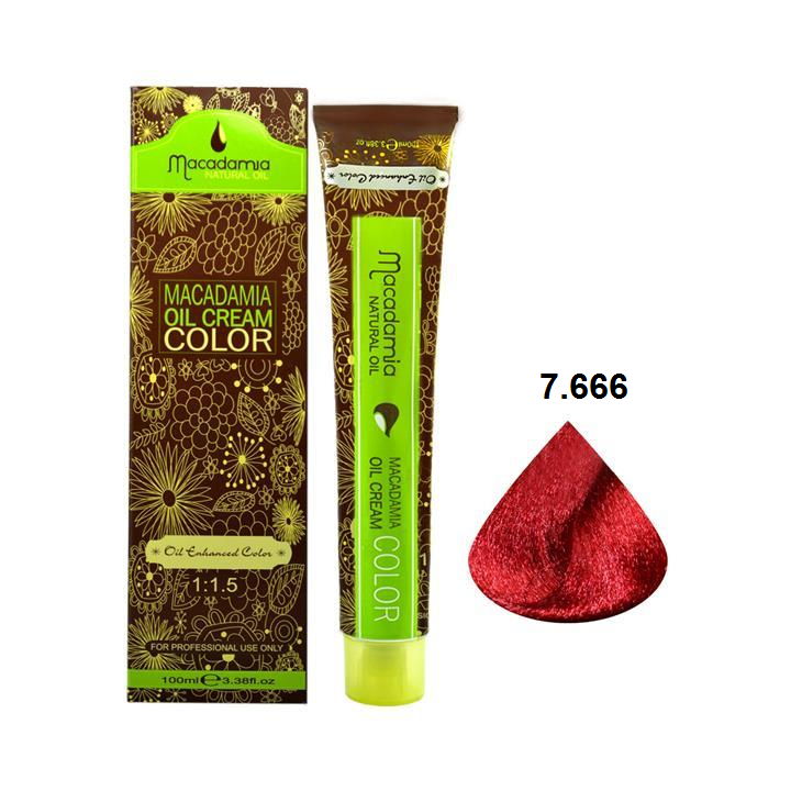 رنگ موی ماکادامیا شماره ۷.۶۶۶ حجم ۱۰۰ میلی لیتر رنگ قرمز جادویی