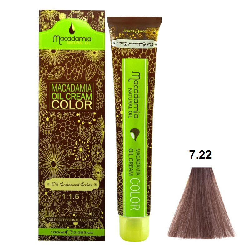 رنگ مو ماکادامیا شماره 7.22 حجم 100 میلی لیتر رنگ بلوند مرواریدی