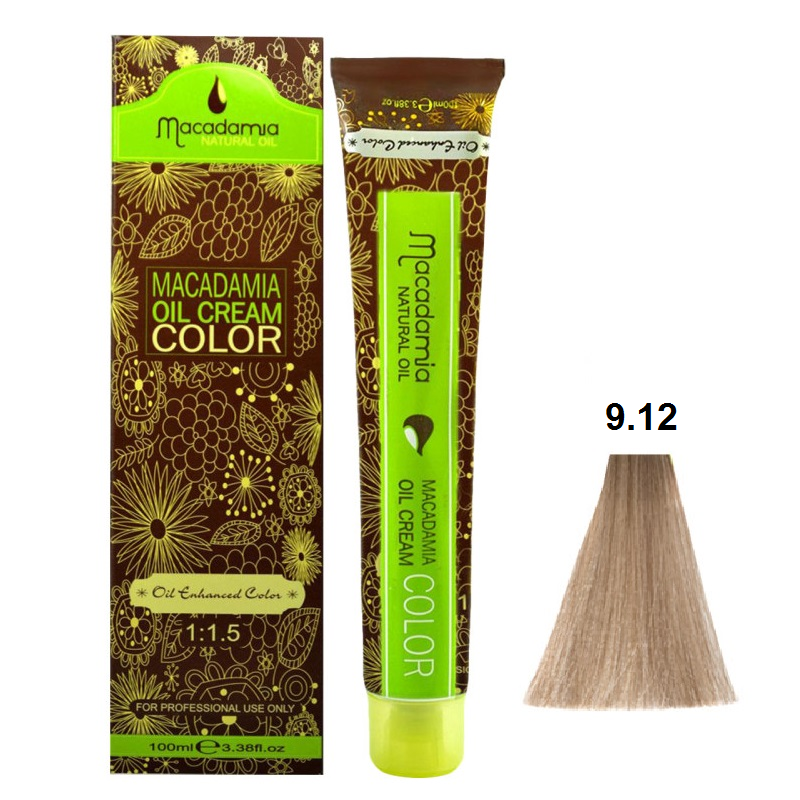 رنگ مو ماکادامیا شماره 9.12 رنگ بلوند ماسه ای خیلی روشن حجم 100 میل