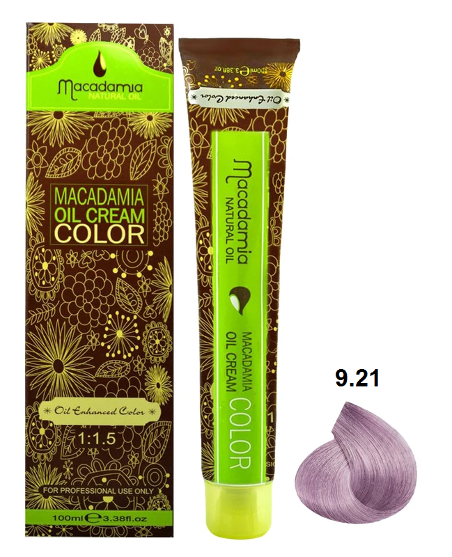 رنگ مو ماکادامیا شماره 9.21 رنگ بلوند خاکستری بنفش خیلی روشن حجم 100 میل