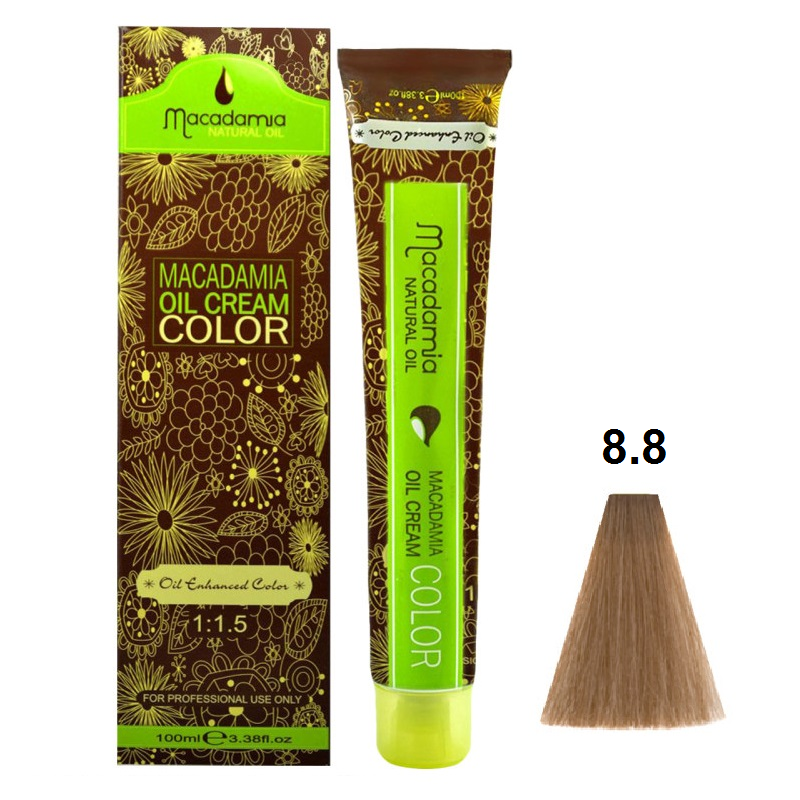 رنگ مو ماکادامیا شماره 8.8 رنگ بلوند کاپوچینو روشن حجم 100 میل