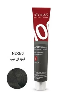 رنگ مو آتوسا شماره N2 حجم 100 میلی لیتر رنگ قهوه ای تیره
