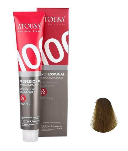 رنگ مو آتوسا شماره M4 حجم 100 میلی لیتر رنگ قهوه ای زیتونی روشن