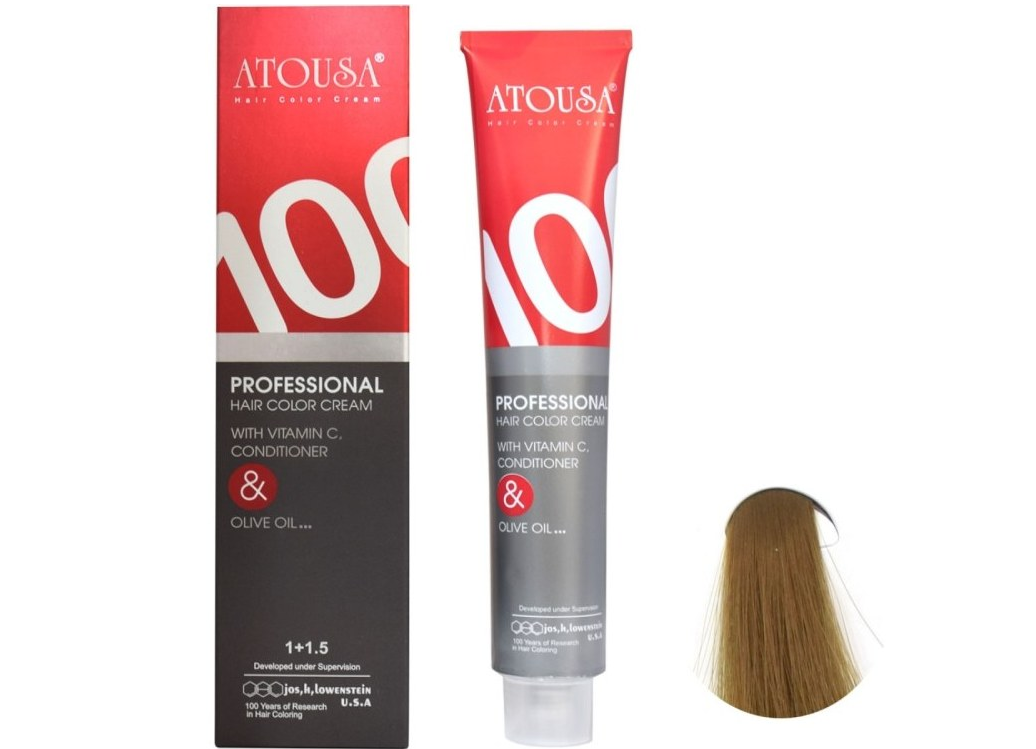 رنگ مو آتوسا شماره M6 حجم 100 میلی لیتر رنگ بلوند زیتونی متوسط