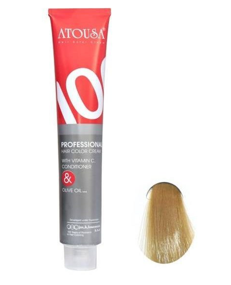 رنگ موی آتوسا 100 شماره M10-11.2 رنگ بلوند زیتونی یخی Atousa Color