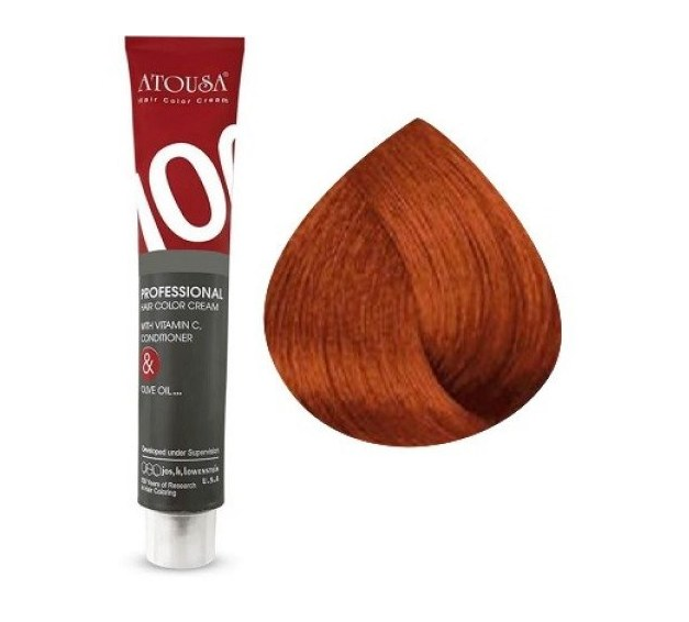 رنگ موی آتوسا 100 شماره K6-7.4 بلوند مسی متوسط Atousa Color