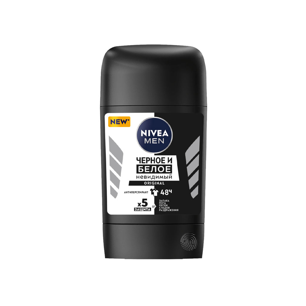 استیک صابونی ضد تعریق مردانه 48 ساعته نیوآ سری BLACK & WHITE INVISIBLE مدل ORIGINAL