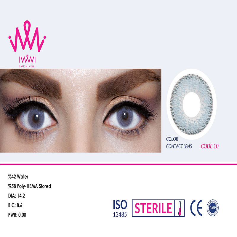 لنز لئا شماره 10 رنگ آبی اقیانوسی بدون دور