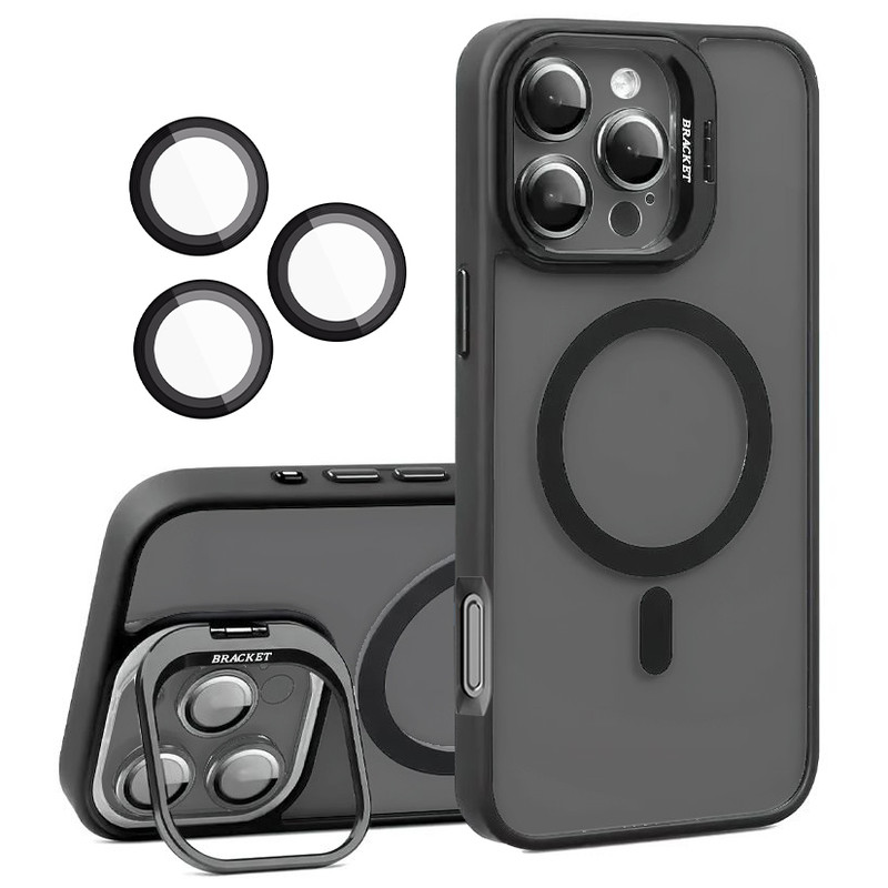 کاور بادیگارد مدل Bracket مناسب برای گوشی موبایل اپل iPhone 16 Pro به همراه محافظ لنز