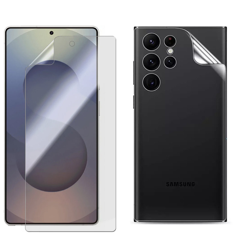محافظ صفحه نمایش مات بادیگارد مدل Hydrogel مناسب برای گوشی موبایل سامسونگ Galaxy S25 Ultra به همراه محافظ پشت گوشی