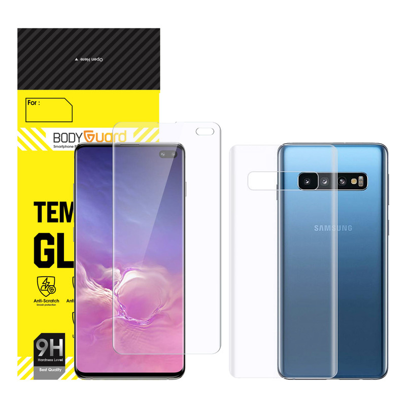 محافظ صفحه نمایش بادیگارد مدل HydroGel مناسب برای گوشی موبایل سامسونگ Galaxy S10 Plus به همراه محافظ پشت گوشی