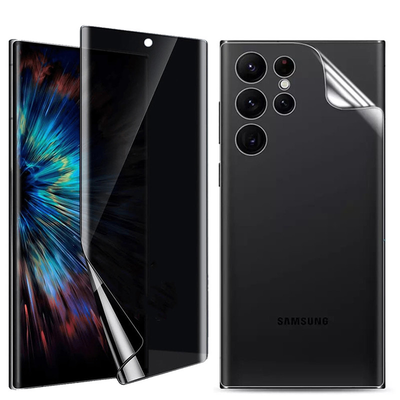 محافظ صفحه نمایش حریم شخصی بادیگارد مدل HydroGel مناسب برای گوشی موبایل سامسونگ Galaxy S25 Ultra به همراه محافظ پشت گوشی