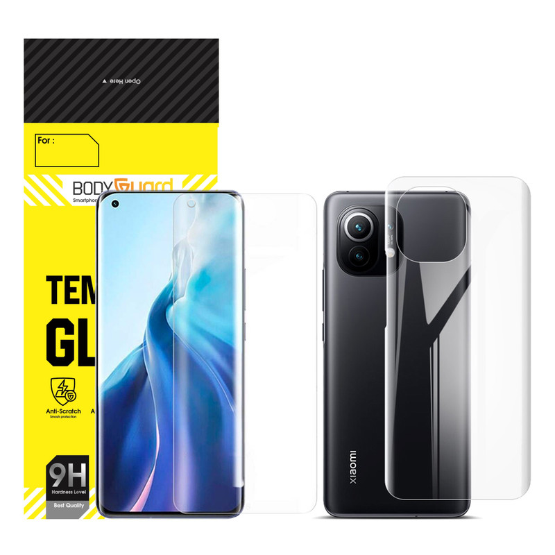 محافظ صفحه نمایش بادیگارد مدل HydroGel مناسب برای گوشی موبایل شیائومی Mi 11 Pro به همراه محافظ پشت