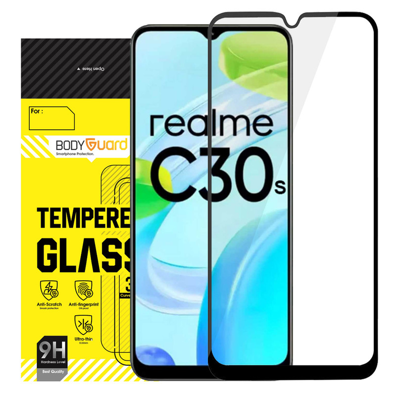 محافظ صفحه نمایش شیشه ای بادیگارد مدل FR مناسب برای گوشی موبایل ریلمی C30s