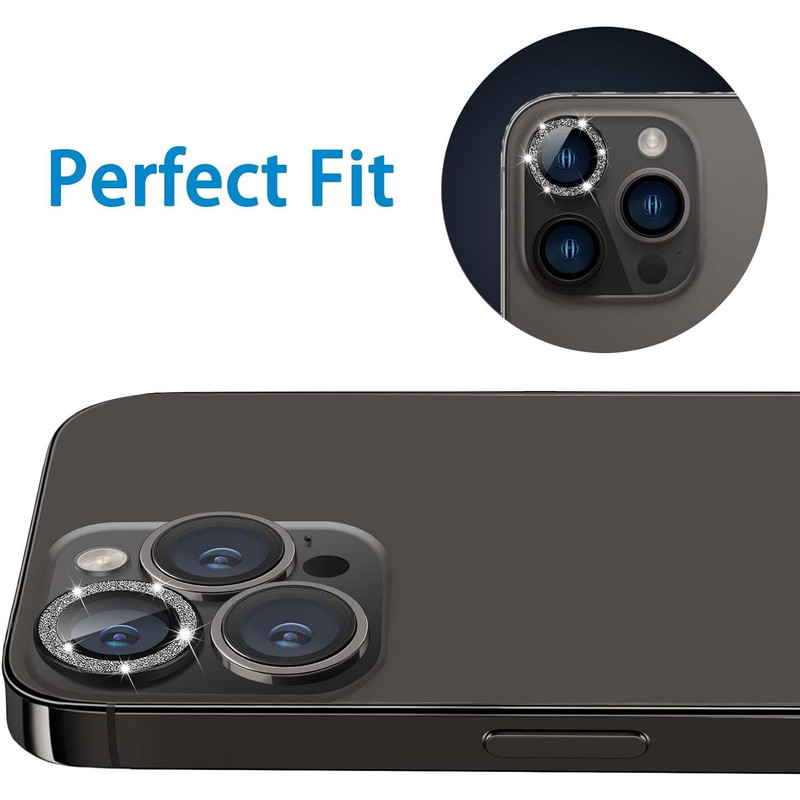 محافظ لنز دوربین بادیگارد مدل رینگی نگین ریز مناسب برای گوشی موبایل اپل iPhone 15 Pro / 15 Pro Max