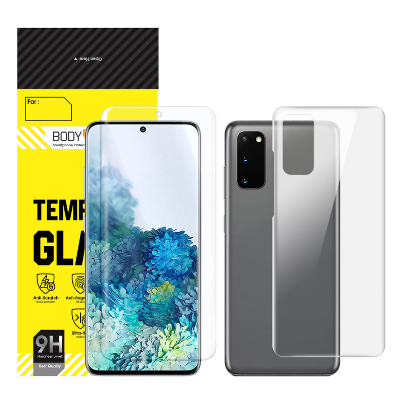 محافظ صفحه نمایش بادیگارد مدل HydroGel مناسب برای گوشی موبایل سامسونگ Galaxy S20 به همراه محافظ پشت گوشی