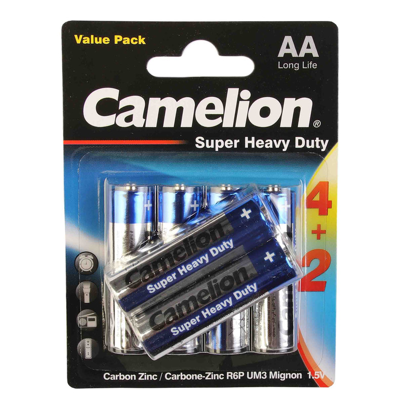 باتری قلمی کملیون مدل super بسته ۶ عددی