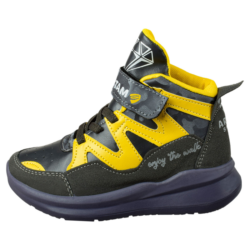 نیم بوت پسرانه مدل بند کشی برچسبی YW.3732