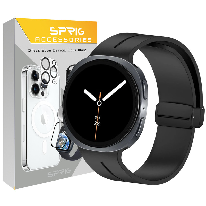 بند اسپریگ مدل Silicone Magnet W8 مناسب برای ساعت هوشمند سامسونگ Galaxy Watch 8 40mm / 8 44mm / 8 Classic 46mm